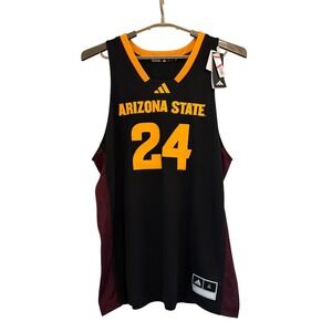 Adidas Arizona State Sun Devils Basketball Jersey XL Black Gold 24 IW8195 NEW